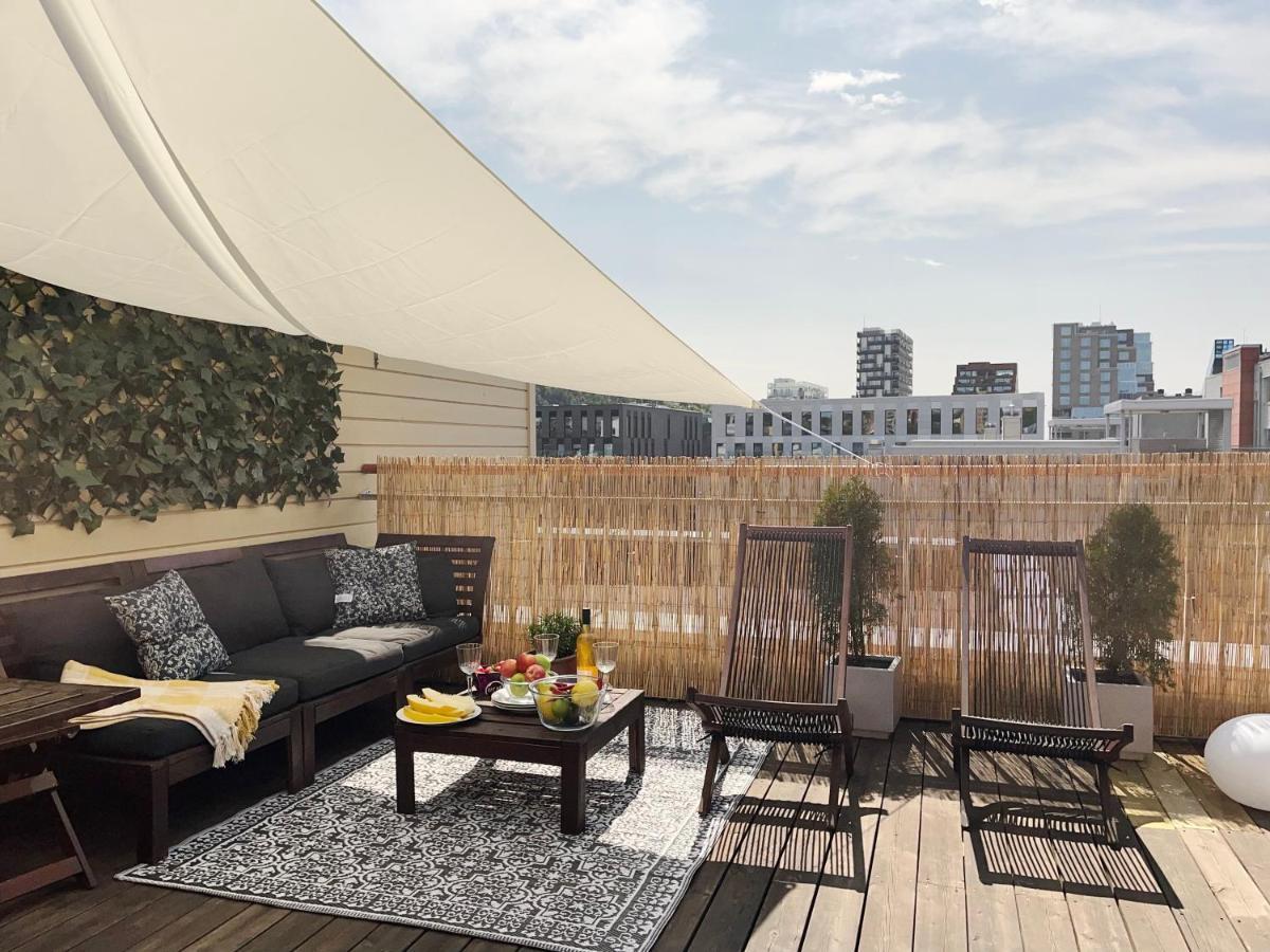 City Center Flat W Roof Top Terrace & Free Parking Oslo Exterior photo